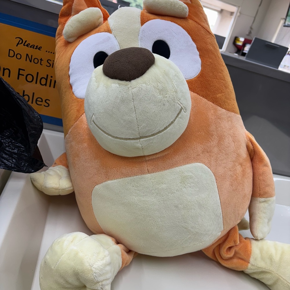 Orange and Cream Stuffed Animal Toy